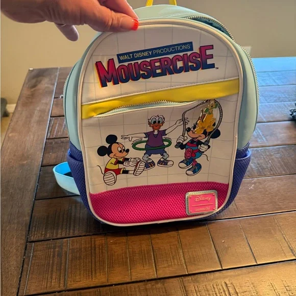 Disney | Bags | Disney Mousercise Backpack With Vintage 8s  display picture 3